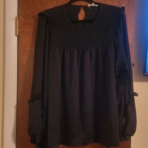 2X Black Victorian Goth Top